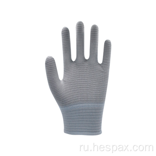 Hespax без пылиной работы с бесшовной работой дешевые дышащие серые перчатки